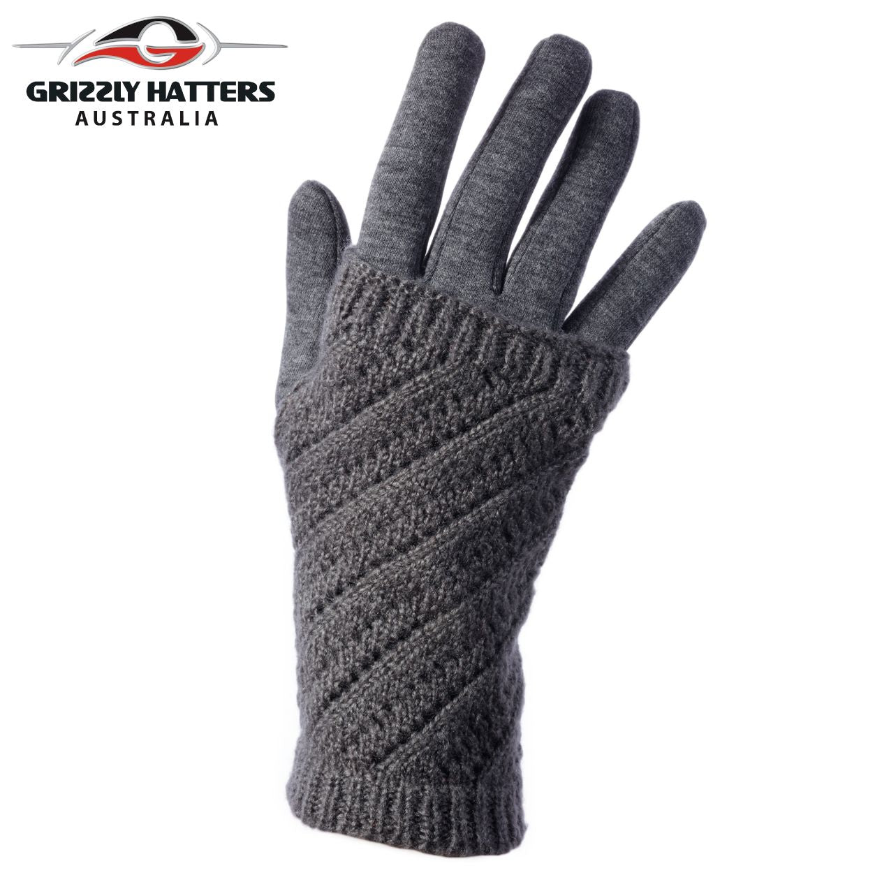 Two-in-one cable design winter gloves