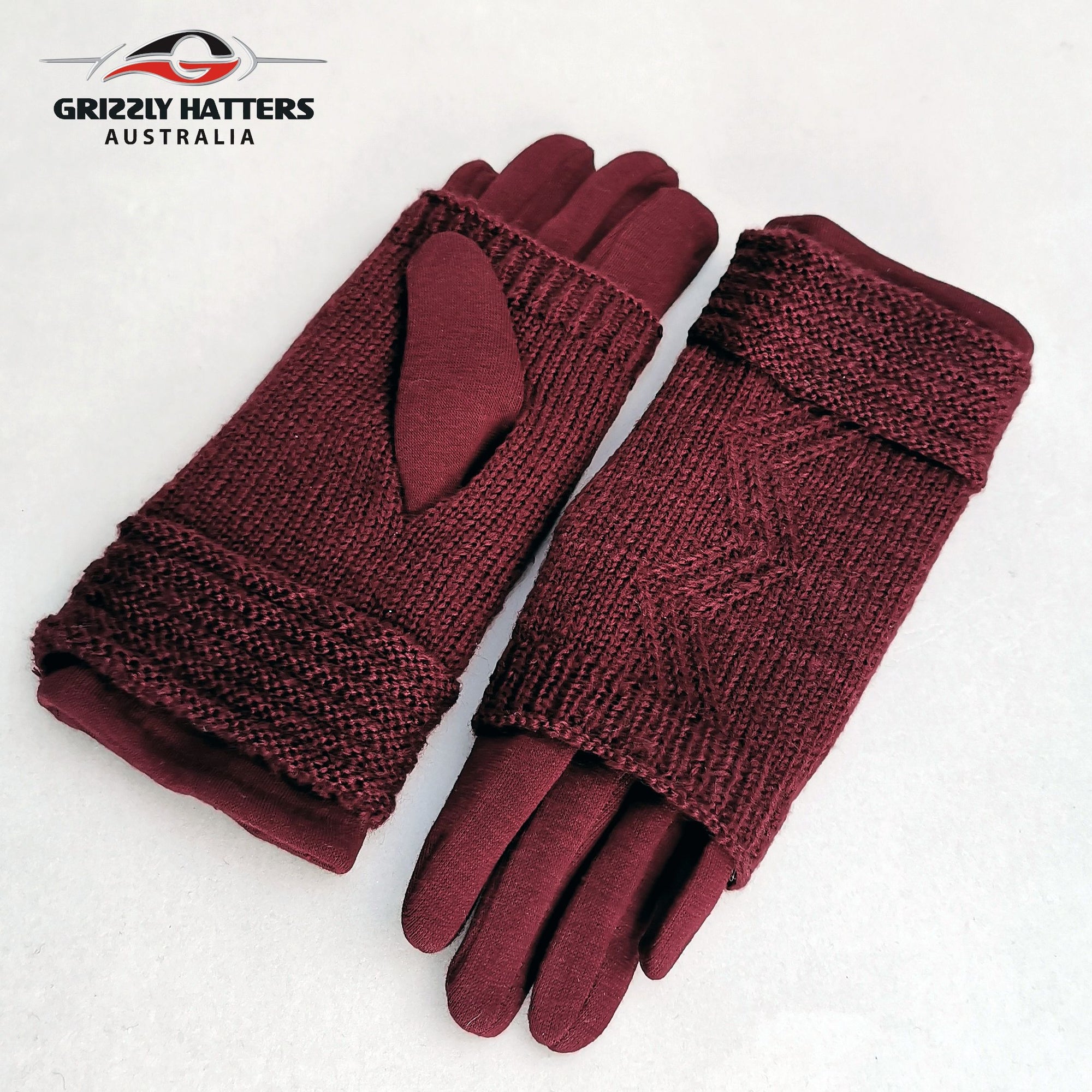 ladies two-in-one new design winter gloves ; mittens with cloves Grizzly Hatters Australia Hobart Salamanca Market