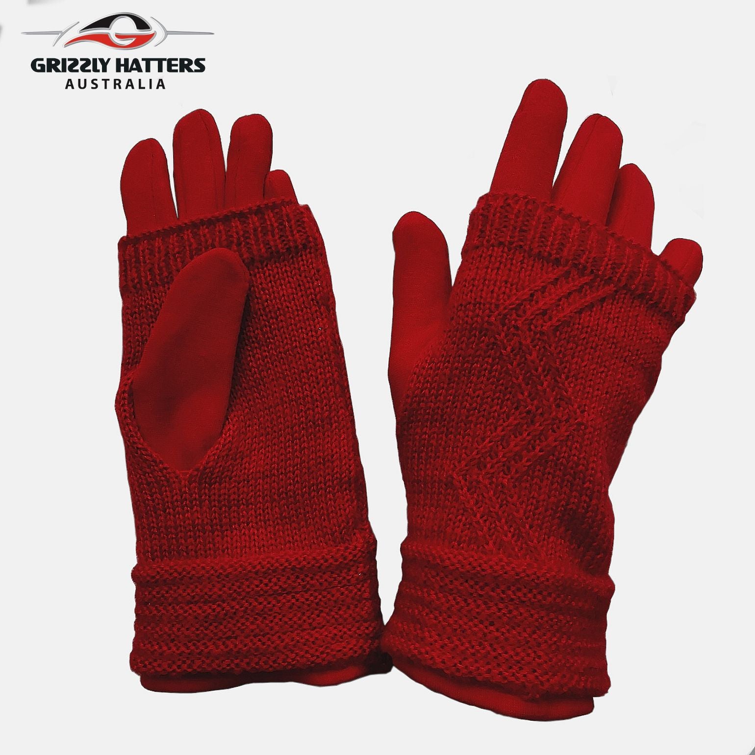 ladies two-in-one new design winter gloves ; mittens with cloves Grizzly Hatters Australia Hobart Salamanca Market