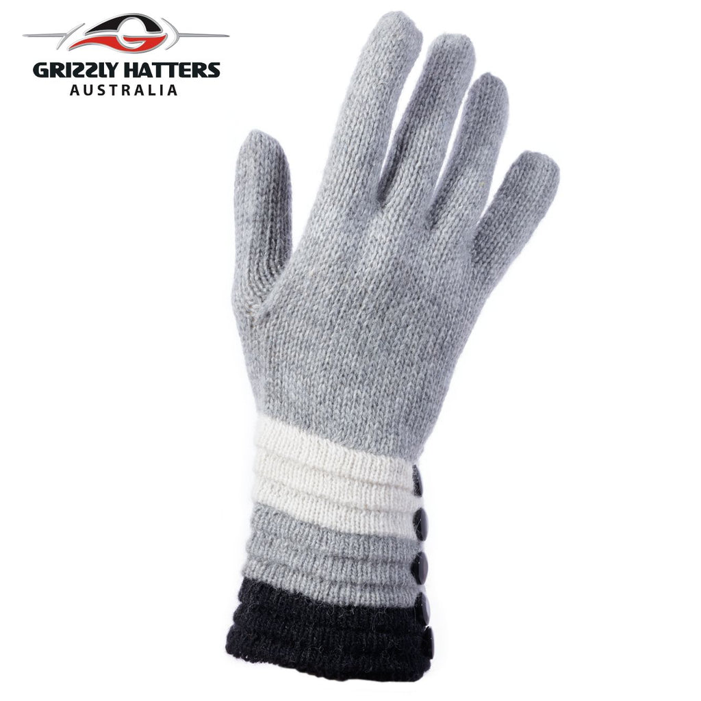 Merino wool gloves grey colour