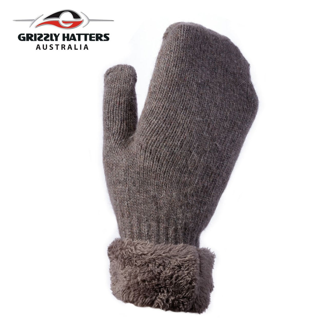 Ladies Wool Mittens with extra lining layer